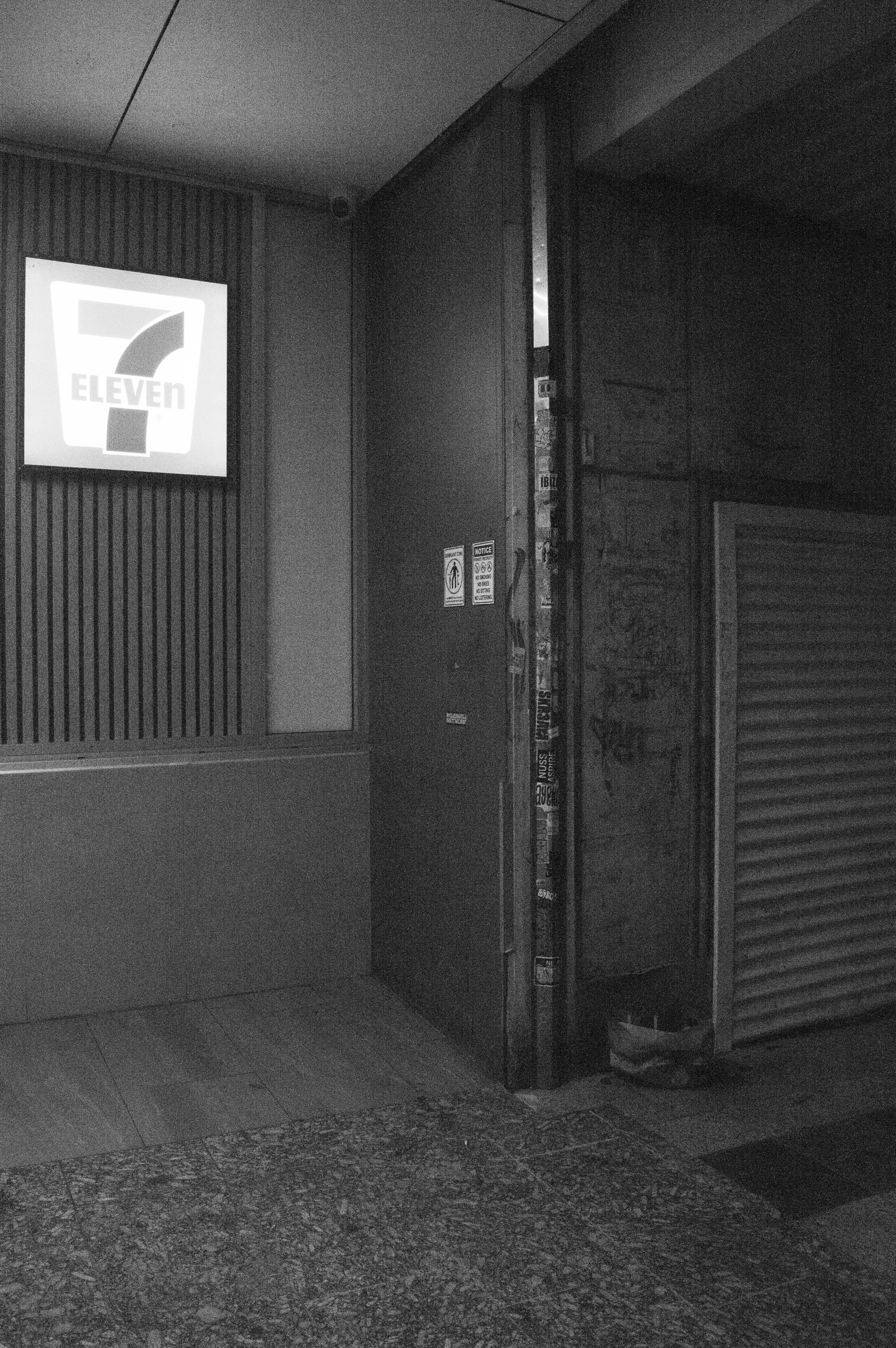 Louie's space infront of a 7/11 sign