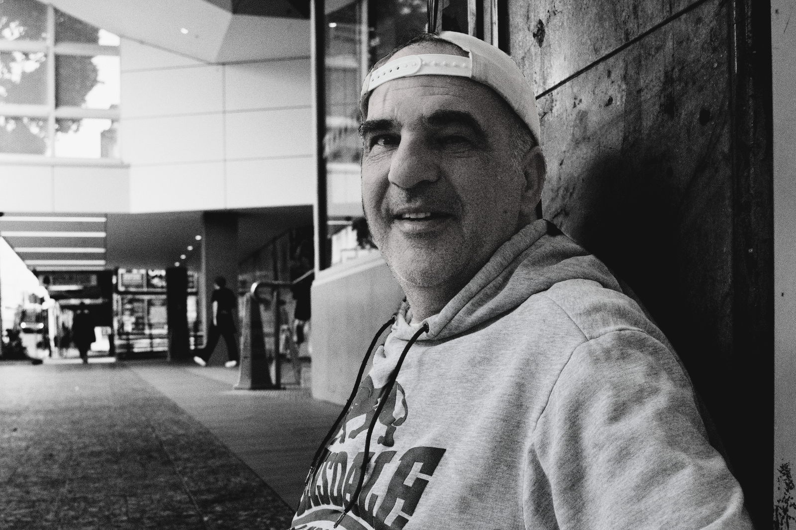 A photo of Louie infront of his spot at 7/11